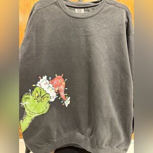 Charcoal Gray Grinch Christmas Sweatshirt